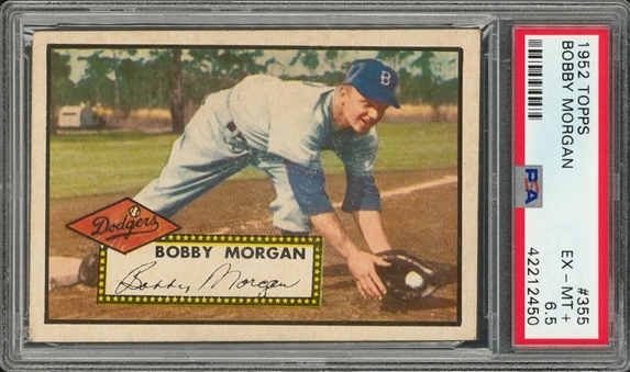 1952 Topps #355 Bobby Morgan – PSA EX-MT+ 6.5